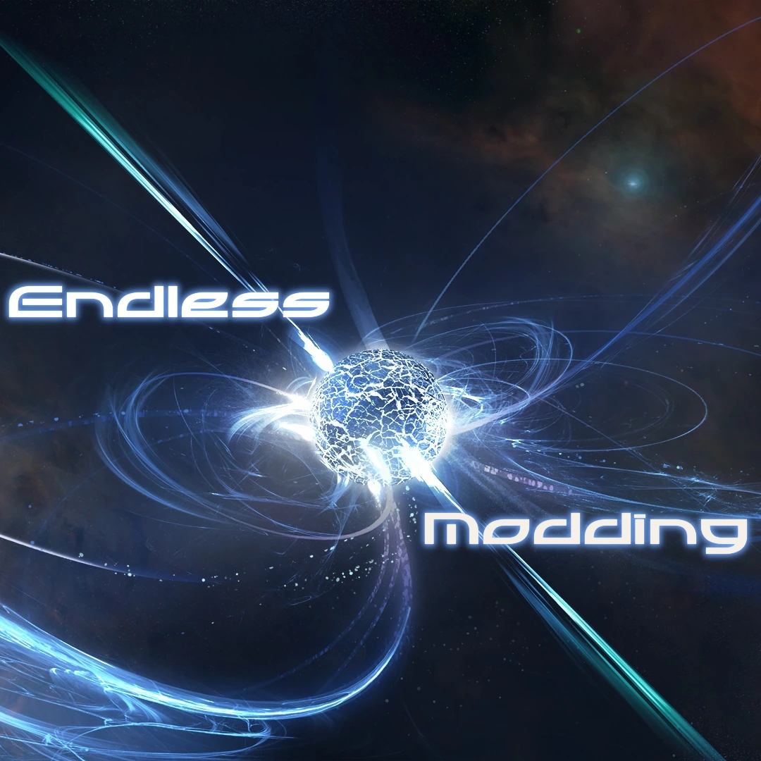 EndlessModding blue space artwork and logo